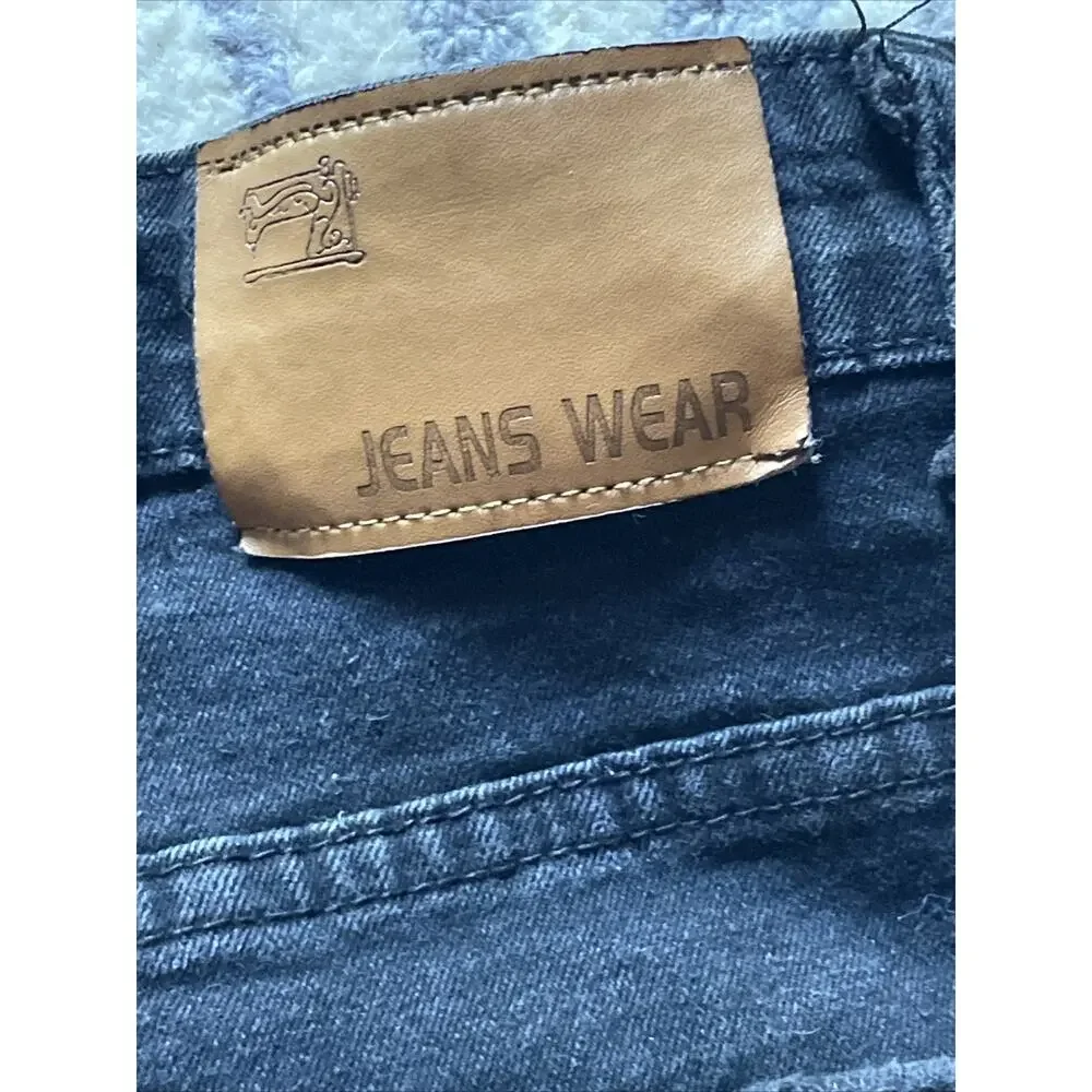 Jeanswear Rockstar Distressed Jeans Star Patches 40 Stretch Grunge Black
